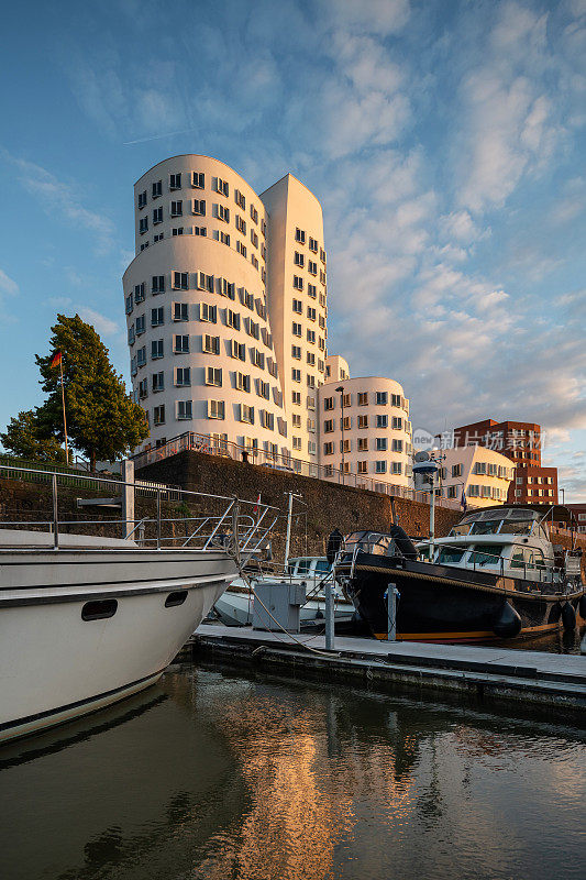 Düsseldorf Medienhafen和marina，德国